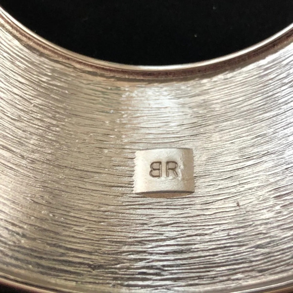 New Banana Republic Large Geo Cuff Bracelet Silver - Picture 2 of 5